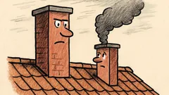 Vtip: Jsou dva komíny, jeden velký...