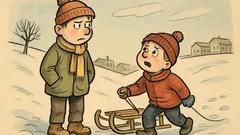 Vtip: Maminka se ptá syna na sáňky