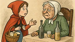 Vtip: Karkulka nese babičce výslužku…