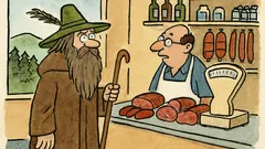 Vtip: Krakonoš v obchodě: půlka Šumavy?