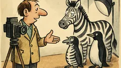 Vtip: Přijde zebra s tučňákem k fotografovi