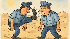 Vtip: Jdou dva policajti po poušti…