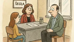 Vtip: Do školy jen na malé posezení…