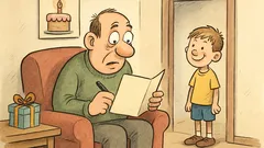 Vtip: Maminka volá Jáchymka k přáníčku