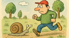 Vtip: Víte, proč nemůže šnek utíkat?