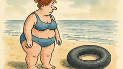 Vtip: Letos nehubnu do plavek, tloustnu do kruhu.