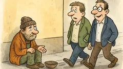 Vtip: Dva kamarádi míjí němého bezdomovce