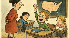 Vtip: Učitelka se ptá: vedle USA?