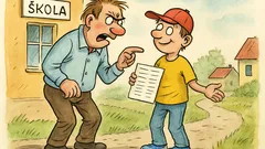 Vtip: Za vysvědčení se dává pár facek!