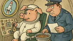 Vtip: Policistu a prase vyšlou do vesmíru