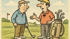 Vtip: Rozhovor na golfu: svatbu odloží?