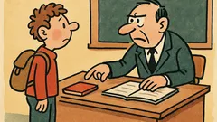 Vtip: Pane učiteli, zapomněl jsem žákovskou…