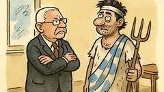 Vtip: Klaus urazil všechny pracující Řeky