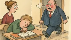 Vtip: Spal při hodině tak tvrdě…