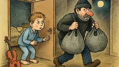 Vtip: Pepíček potichu prosí zloděje o housle