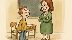 Vtip: Máte velmi pěkné zuby, paní učitelko!