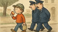 Vtip: Jde chlapec a jí jablko…