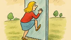 Vtip: Proč blondýnka leze přes skleněnou zeď?