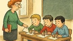 Vtip: Učitel říká opisování, my týmovka