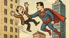 Vtip: Pád z evropského vs. amerického mrakodrapu