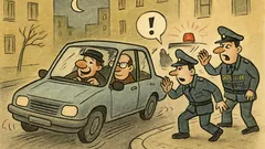 Vtip: Po silvestru auto kličkuje ulicí…