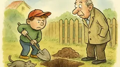 Vtip: Pepíček kope na zahradě jámu…