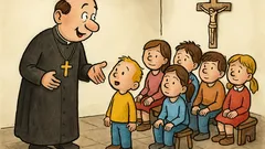 Vtip: Kněz se ptá dětí ve škole