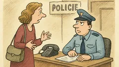 Vtip: Přiběhne paní na policii a hlásí…