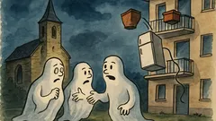 Vtip: O půlnoci u kostela tři duchové