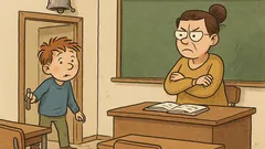 Vtip: Zvoní na konci hodiny…