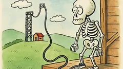 Vtip: Proč nemůže kostra na bungee?