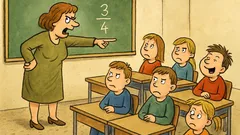 Vtip: Učitelka nadává žákům za matematiku
