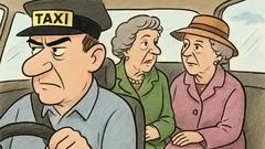 Vtip: Taxikář veze dvě nóbl dámy