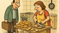 Vtip: Přijde manžel z Německa domů