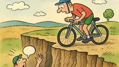 Vtip: Jedou dva cyklisté k propasti…