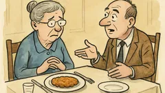 Vtip: Dáma váhá nad řízkem v restauraci