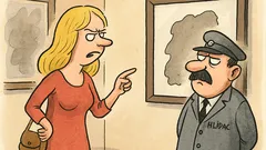 Vtip: Jde blondýnka do galerie…