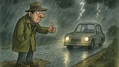 Vtip: Stopuje chlápek o půlnoci v bouřce