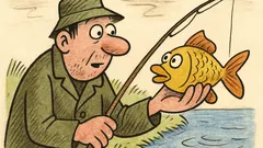 Vtip: Chytí rybář zlatou rybku...