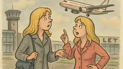 Vtip: Baví se dvě blondýnky na letišti