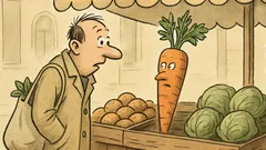 Vtip: Na trhu se mrkev ozve…