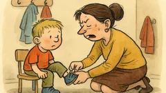 Vtip: Paní učitelka obouvá Pepíčka...