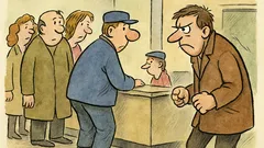 Vtip: Předběhl mě ve frontě…