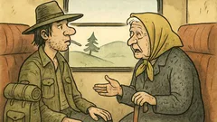 Vtip: Tramp ve vlaku žvýká žvýkačku