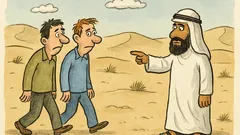 Vtip: Jdou dva lidé pouští a zabloudí