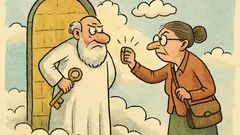 Vtip: Klepání na nebeskou bránu…