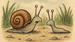 Vtip: Dva šneci se potkají...