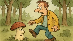 Vtip: Jde blázen lesem, houba promluví