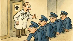 Vtip: Policisté jdou na vyšetření k doktorovi