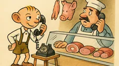 Vtip: Hurvínek volá řezníkovi…